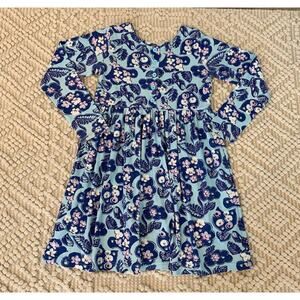 Hanna Andersson Girls Purple Floral 100% Cotton Dress Size 140 10